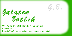 galatea botlik business card